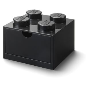 Stolní úložní box se zásuvkou Lego Storage Box Drawer 4 | černá