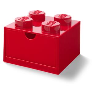Stolní úložní box se zásuvkou Lego Storage Box Drawer 4 | červená