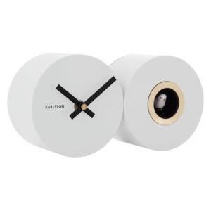 Select Time Bílé matné nástěnné hodiny Duobo