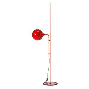 Marset Funiculí, stojací lampa nadčasového designu, 1x18W, červená RAL 3024, 135cm
