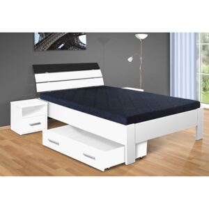 Nabytekmorava postel Darina 200x160 cm matrace: matrace 15 cm, Barva postele: bílá 113, Úložný prostor: s úložným prostorem - šuplík