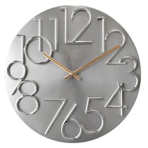 Kovové designové nástěnné stříbrné hodiny JVD HT23.1 (POŠTOVNÉ ZDARMA!!)