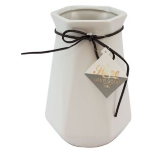 Home Elements Keramická váza 18*10,5*10,5 cm - různé barvy Barva: bílá