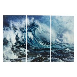 KARE DESIGN Obraz na skle Triptychon Wave 160 × 240 cm set 3 kusů, Vemzu