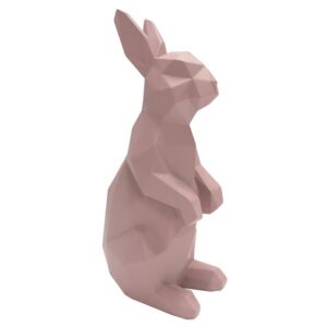 Time for home Růžová dekorativní soška Origami Bunny