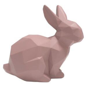 Time for home Růžová dekorativní soška Origami Bunny
