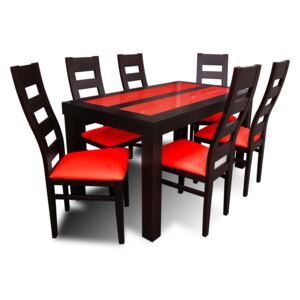 Sestava stůl S25 + 6 ks židle K47