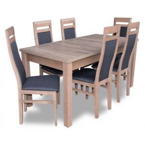 Sestava stůl S18-L + 6 ks židle K70