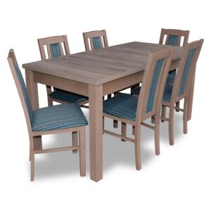 Sestava stůl S18-L + 6 ks židle K26