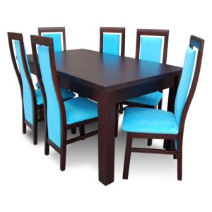 Sestava stůl S18 + 6 ks židle K55