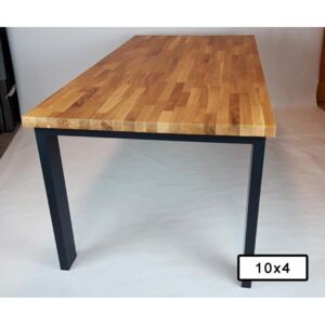 Jídelní stůl Yelani XL - 200 x 90 cm, Průběžná dubová spárovka tl. 4cm