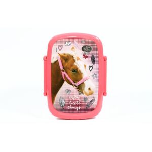 Beniamin Box na svačinu Nice and Pretty Kůň růžový 18x13x6 cm
