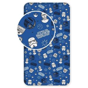 JERRY FABRICS Prostěradlo Star Wars blue galaxy Bavlna 90/200 cm