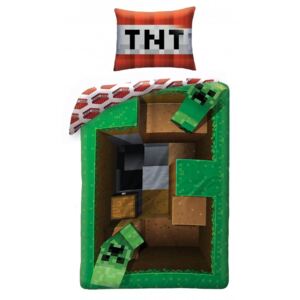 HALANTEX Povlečení Minecraft Creeper TNT Bavlna 140/200 70/90 cm