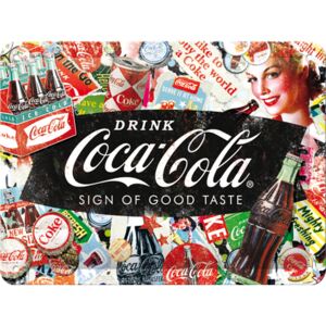 Nostalgic Art Plechová cedule: Coca-Cola (koláž) - 15x20 cm
