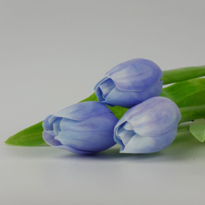 Francouzský umělý tulipán č. 12 – světle modrý, 40 cm