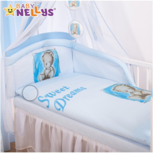 Baby Nellys Baby Nellys Povlečení Sweet Dreams by Teddy - modrý