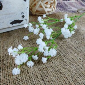 Umělá květina Gypsophila bílá- nevěstin závoj, 45 cm