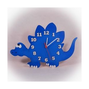 Dřevěné nástěnné hodiny Stegosaurus
