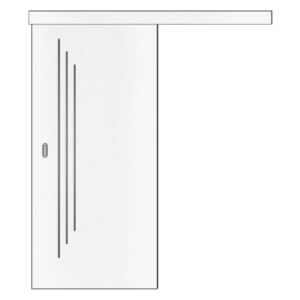 Posuvné dveře Posuvné dveře hladké bílé (vysoký lesk) lamino 18mm ALU