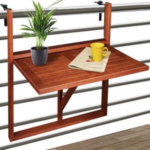 Závěsný balkonový stolek | masivní akáciové dřevo