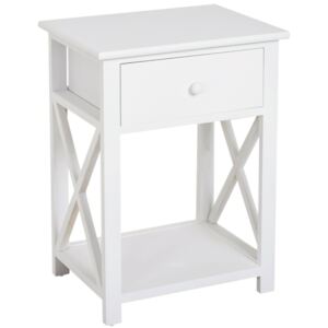 Dřevěný noční stolek Cairo | bílý