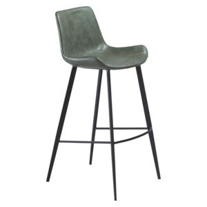 DAN-FORM Zelená čalouněná barová židle DanForm Hype