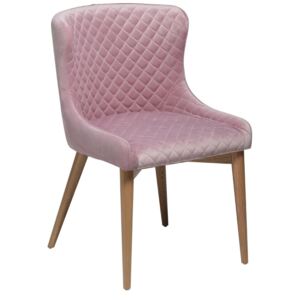 DAN-FORM Světle růžová sametová židle DanForm Vetro