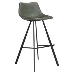 DAN-FORM Zelená čalouněná barová židle DanForm Pitch