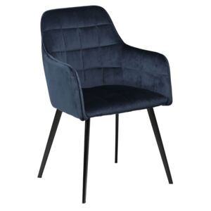 DAN-FORM Modrá sametová židle DanForm Embrace