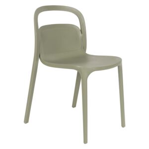 White Label Living Zelená plastová židle WLL Rex