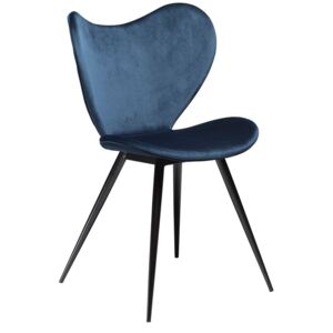 DAN-FORM Modrá sametová židle DanForm Dreamer