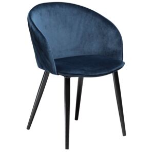 DAN-FORM Modrá sametová židle DanForm Dual