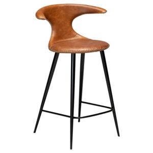 DAN-FORM Hnědá kožená barová židle DanForm Flair 90 cm