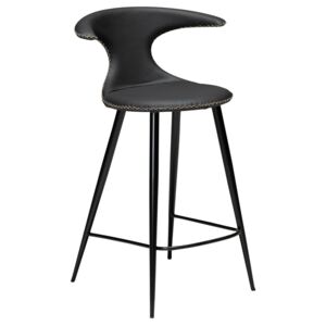 DAN-FORM Černá kožená barová židle DanForm Flair 90 cm