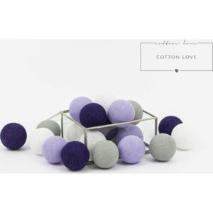 Cottonovelove Bavlněné svítící kuličky fialové Varianta: 10 kuliček