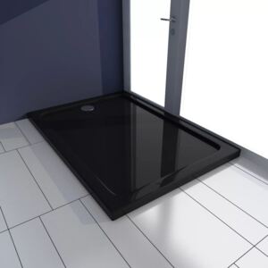 Obdélníková sprchová vanička ABS černá 70 x 100 cm