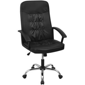 Kancelářská židle umělá kůže 67 x 70 cm černá