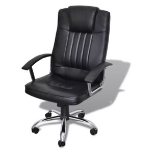 Luxusní kancelářská židle kvalitní design černá 65x66x107–117cm