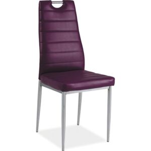 Jídelní čalouněná židle H-260 fialová/chrom