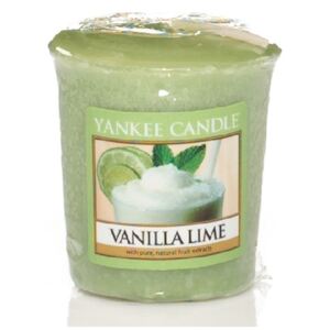 Yankee Candle - votivní svíčka Vanilla Lime 49g (Hebká a osvěžující vůně… krémová bohatost vanilky se sladkou cukrovou třtinou a kapkou limetkové šťávy. )