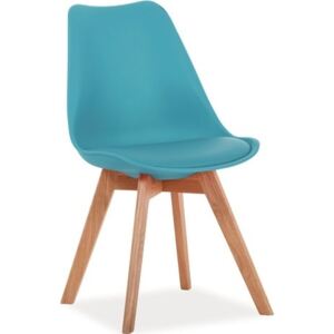 Jídelní židle KRIS modrá/buk