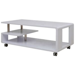 Vysoce lesklý konferenční stolek bílý