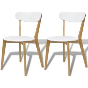 Jídelní židle 2 ks, MDF a březové dřevo