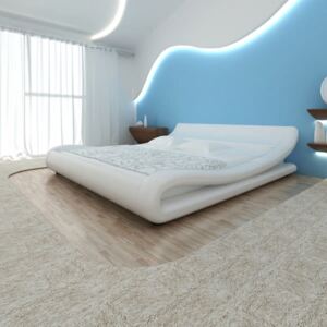 Rám postele bílý umělá kůže 180 x 200 cm