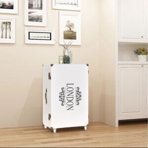 Odkládací skříňka ve tvaru kufru 40x30,5x81 cm bílá