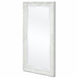 Nástěnné zrcadlo barokní styl 100x50 cm bílé