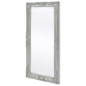 Nástěnné zrcadlo barokní styl 100x50 cm stříbrné