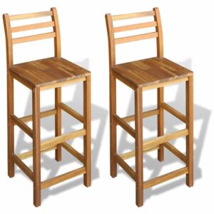Barové stoličky 2 ks, akáciové dřevo