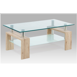 Konferenční stolek VALLO – sklo, san remo, 110×60×45